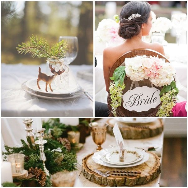 details decor mariage theme foret